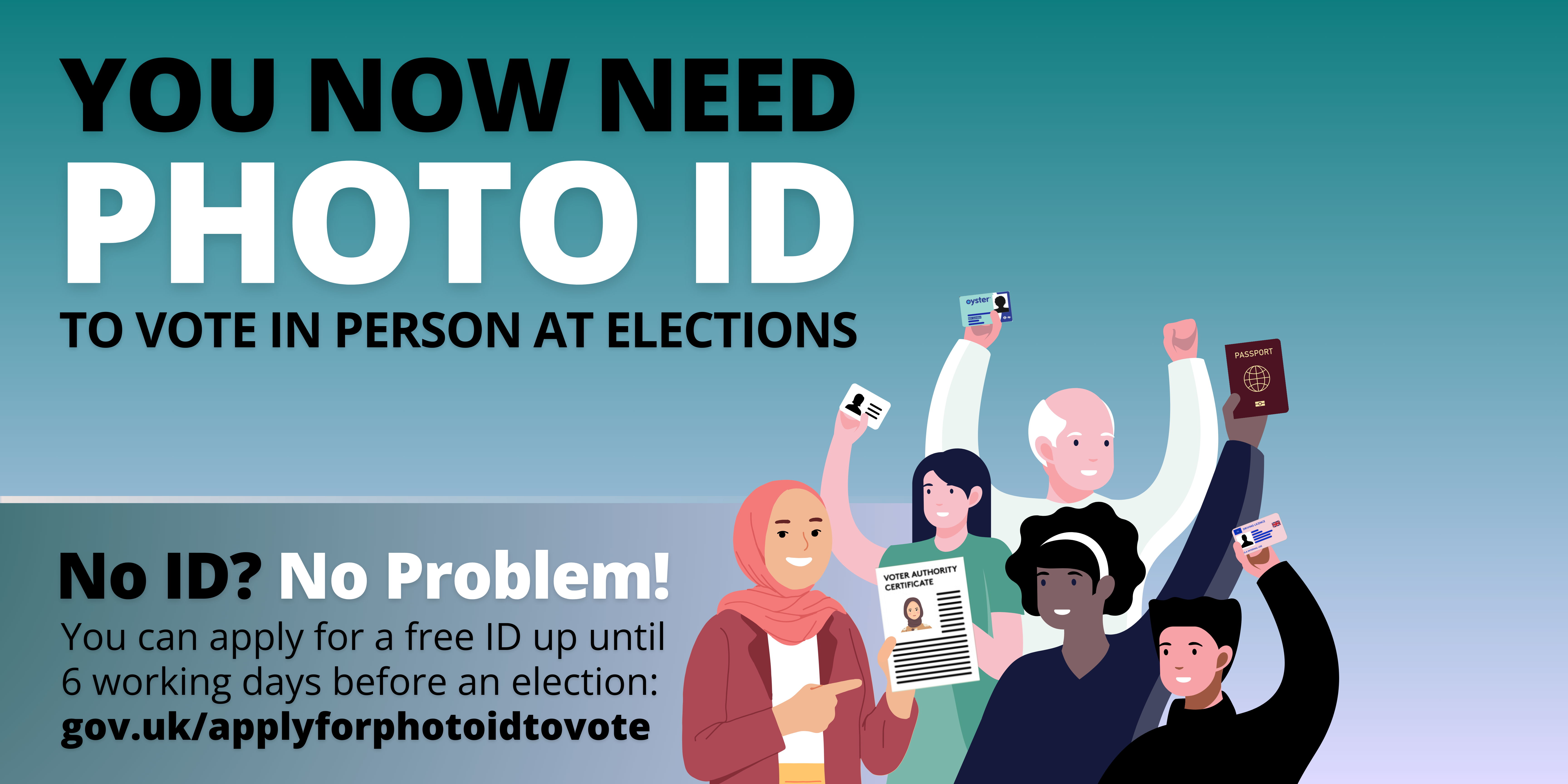 You now need photo ID to vote in elections banner