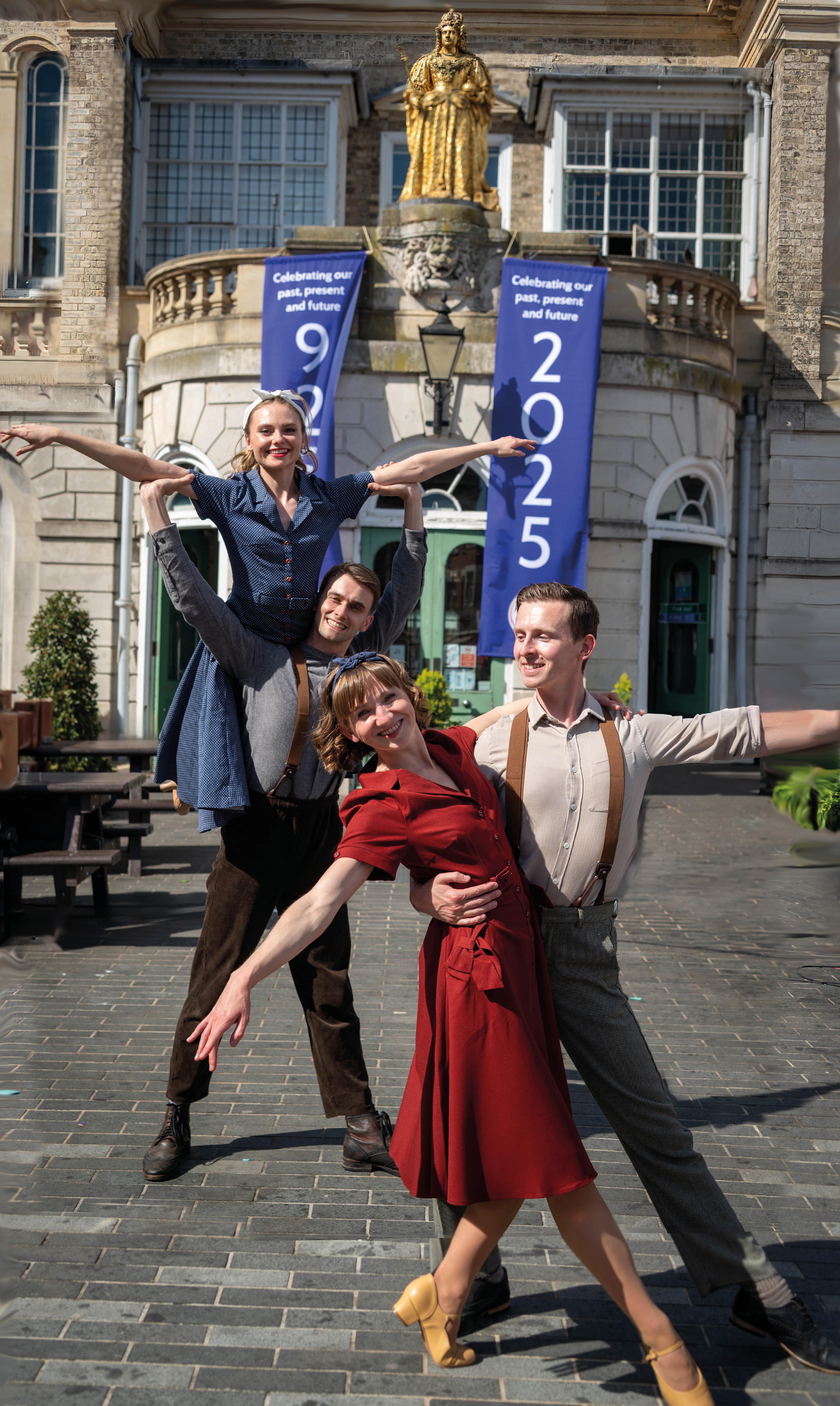 Lindy hop dancers evoke the wartime era as part of the Kingston 2025 opening event.