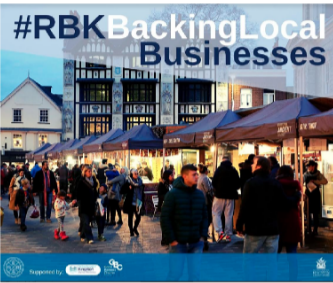 kingston market with back our business across the top
