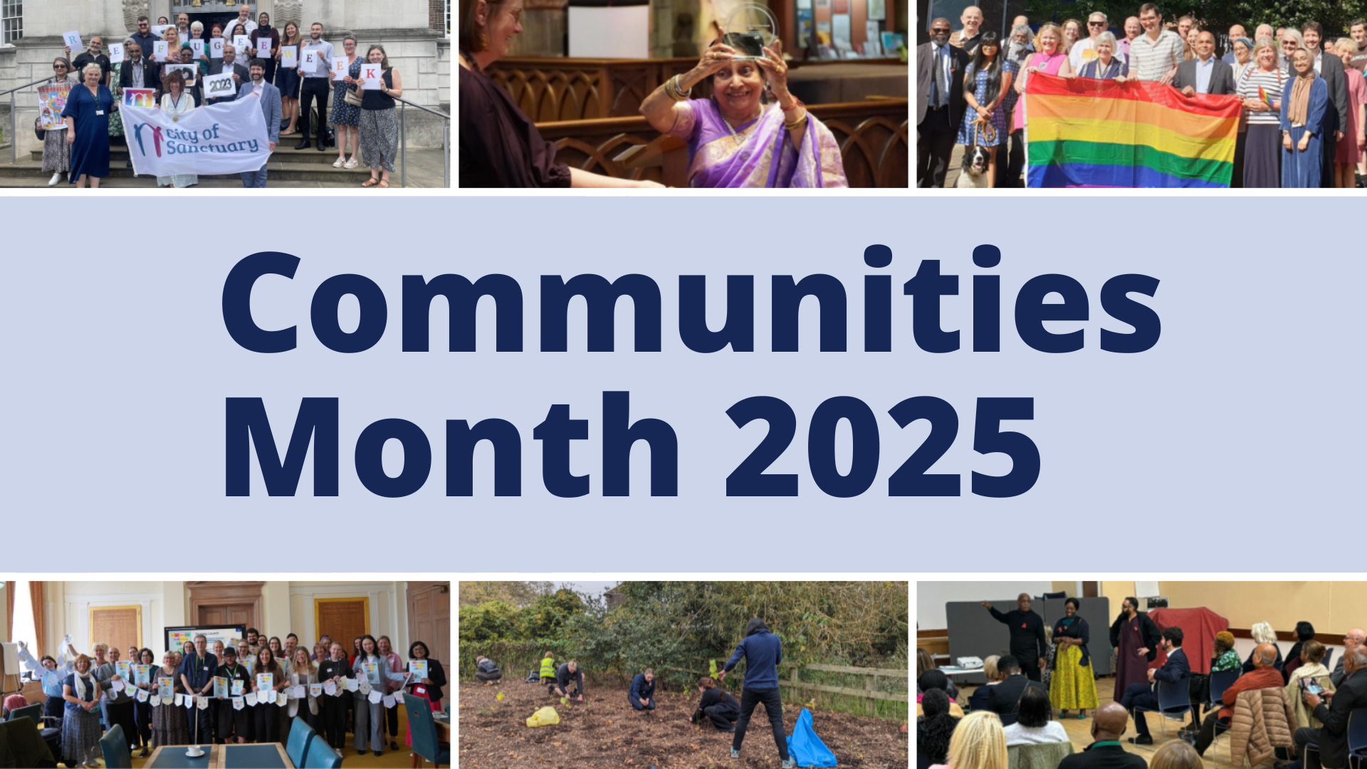 Graphic saying Communities Month 2025