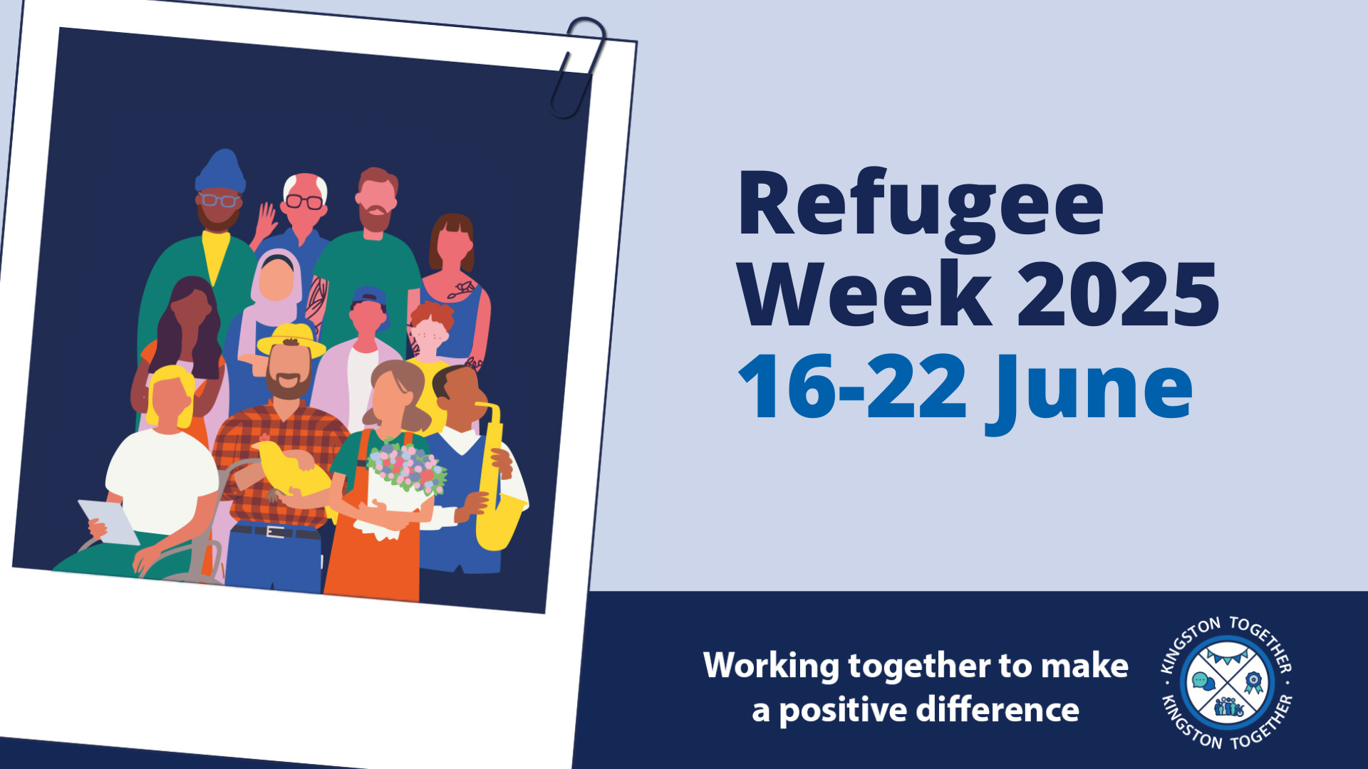 Graphic saying Refugee Week 2025