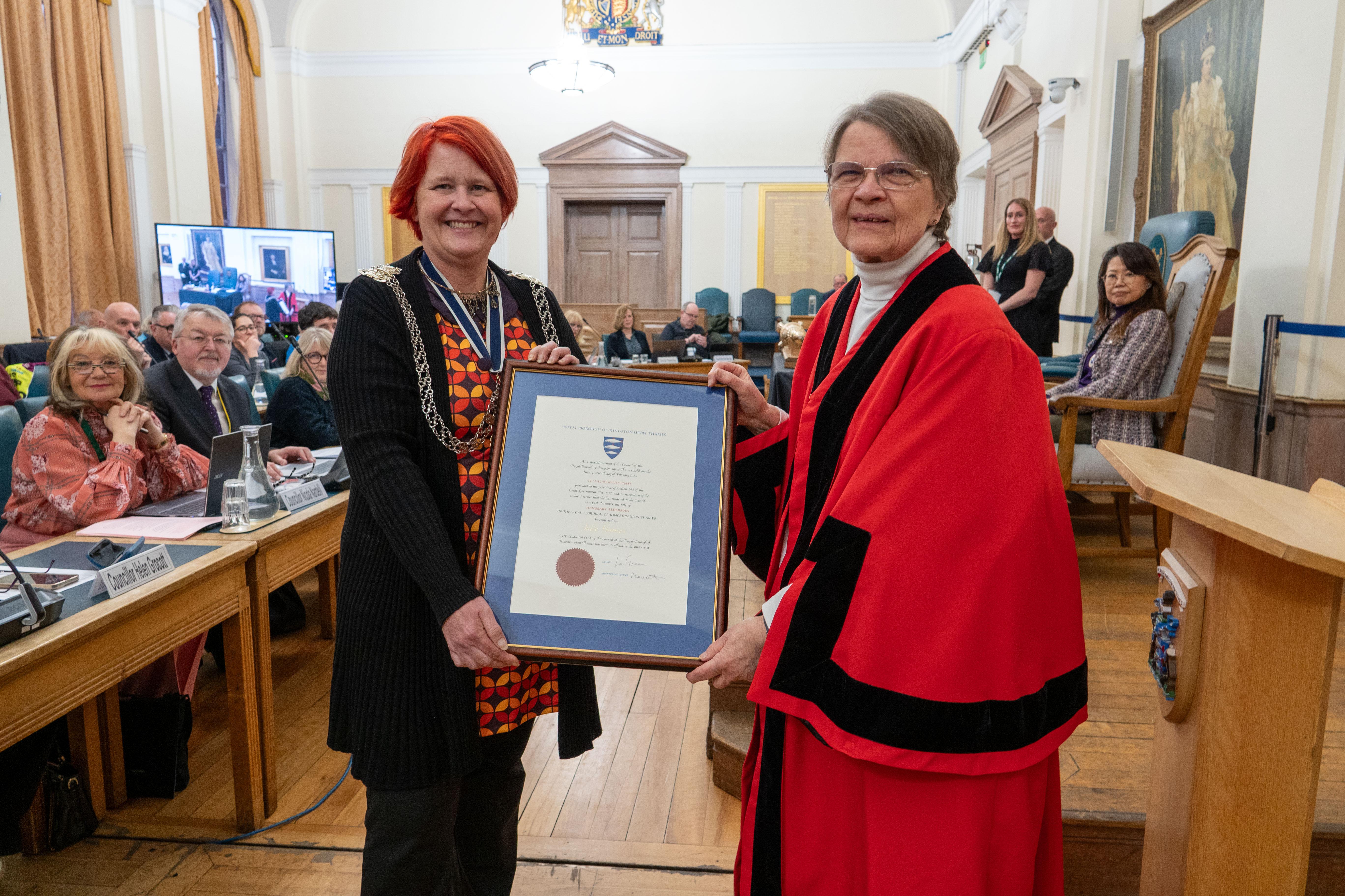 Former councillor Julie Haines appointed Honorary Alderman of Kingston