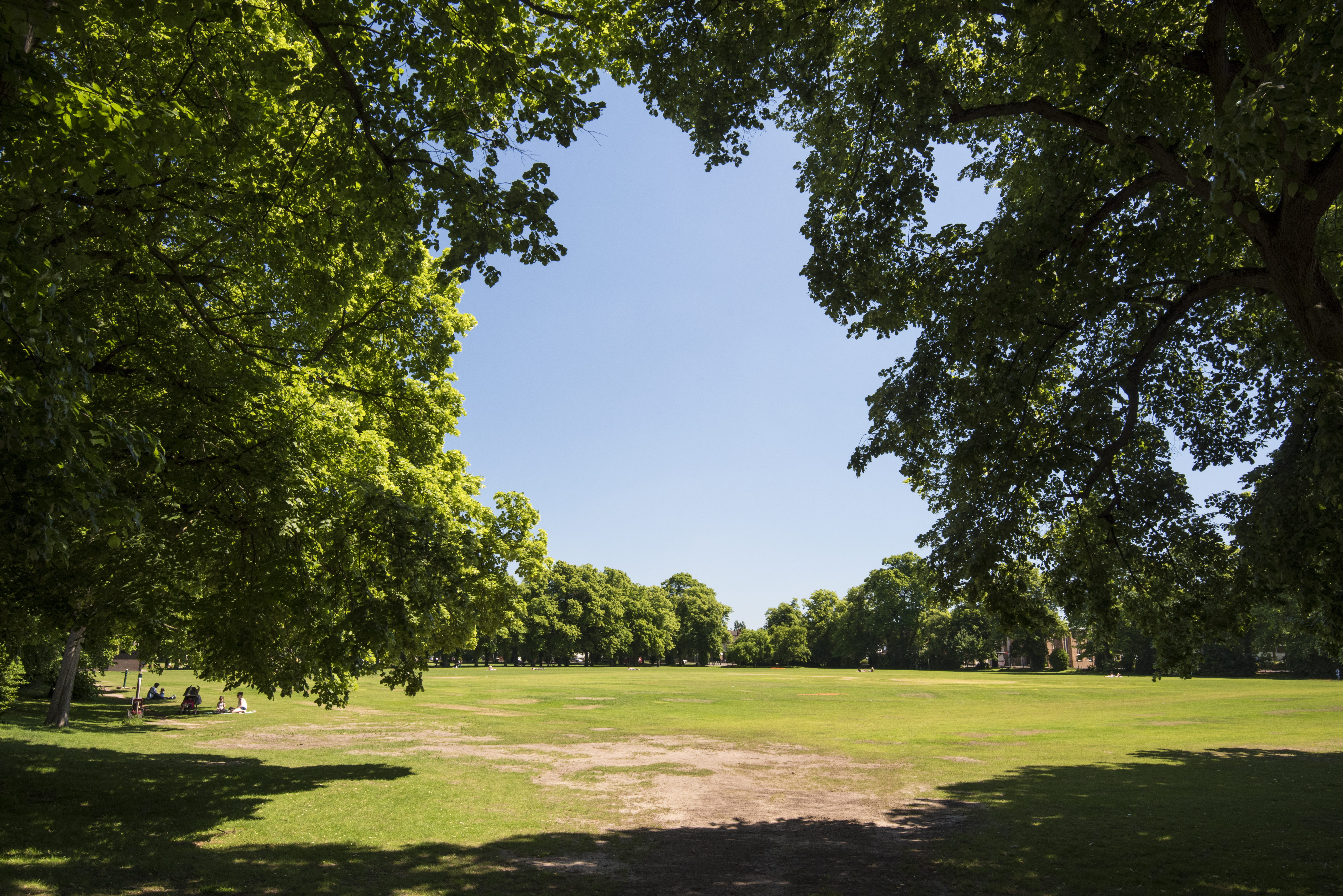 An image of Fairfield Recreation Ground on a sunny day.