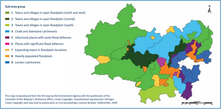 Thames CMFP sub area grouping map