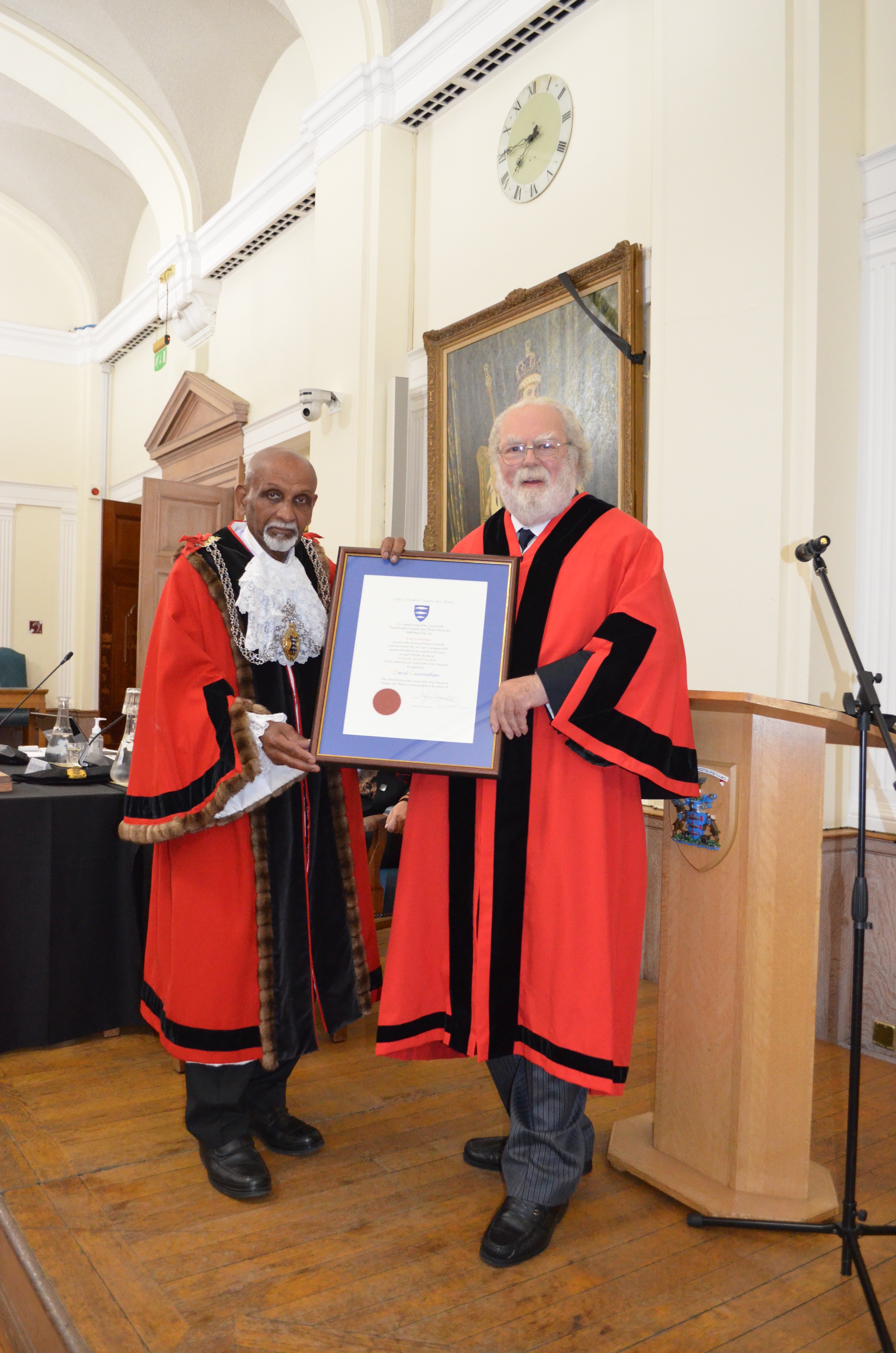 David Cunningham and the Mayor of Kingston