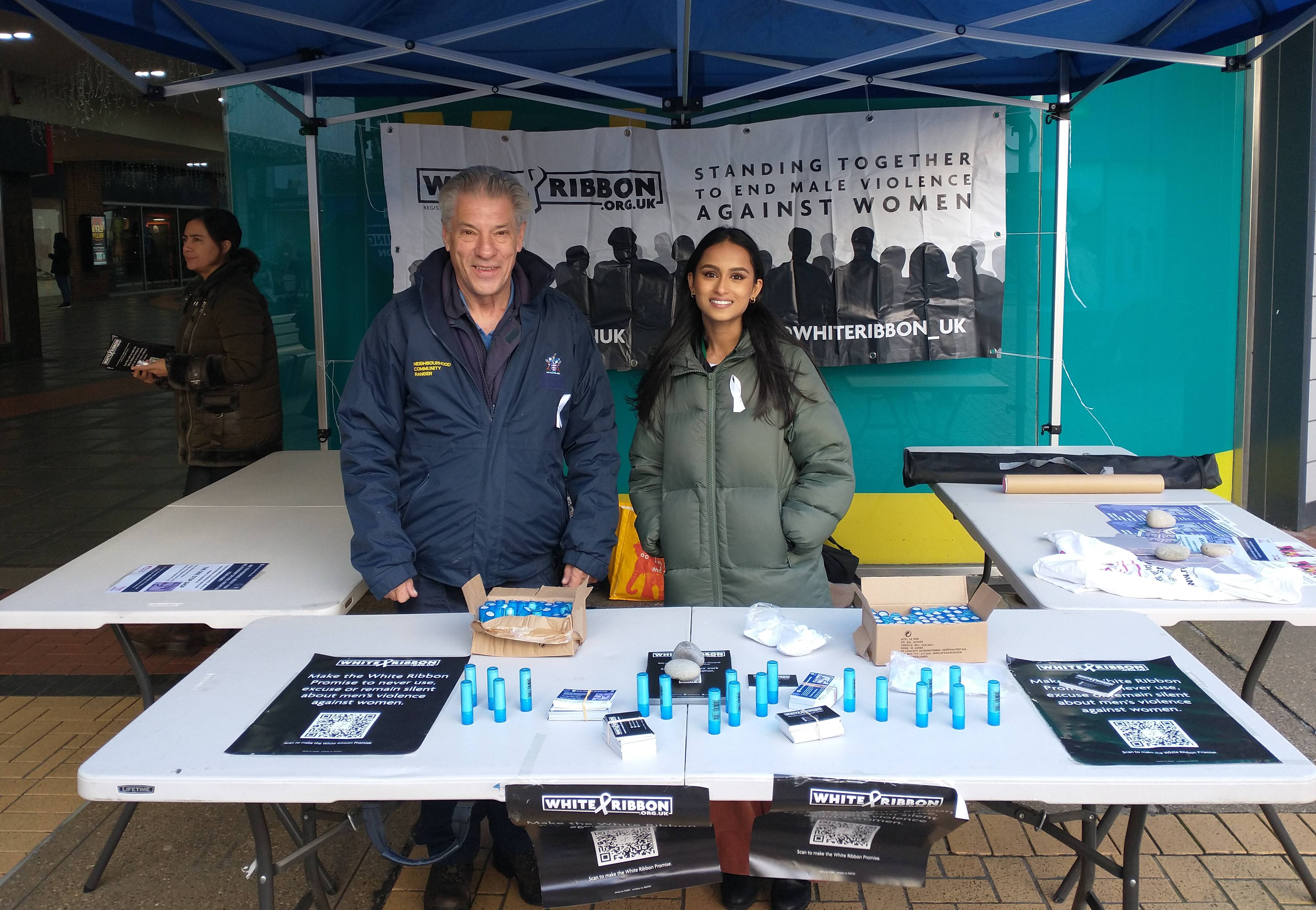 White Ribbon stand in Kingston