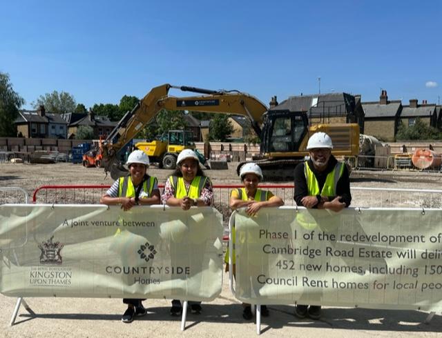 Residents at the Cambridge Road Estate groundbreaking ceremony