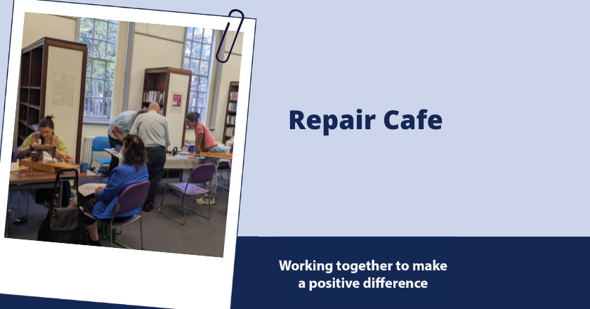 A photo of people at the Repair Cafe