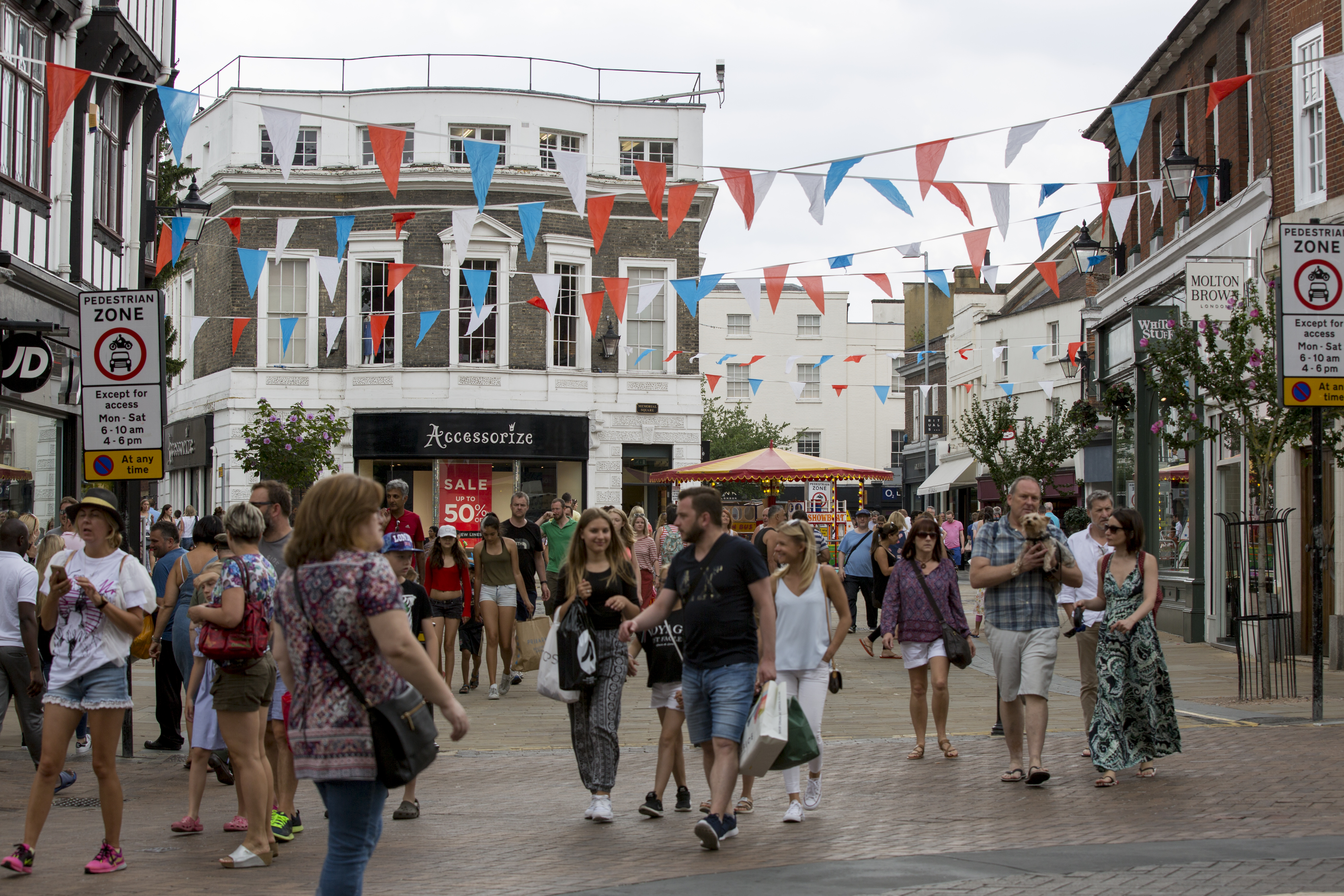 Image of busy Kingston town centre.