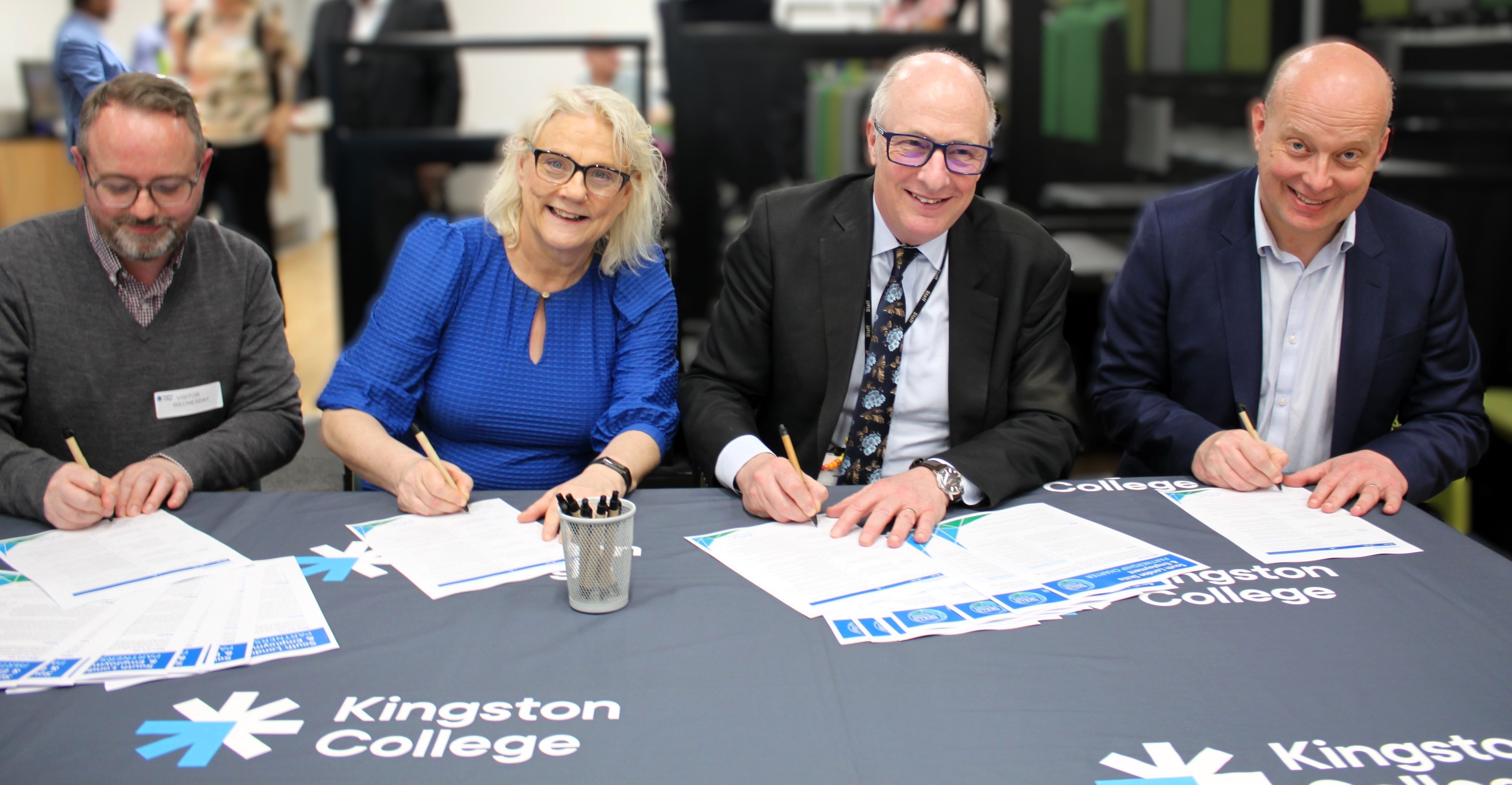 Sarah Ireland, Chief Executive, joined leading employers, training providers, other local authorities and educators at Kingston College and signed the new South London Employment and Skills Charter.