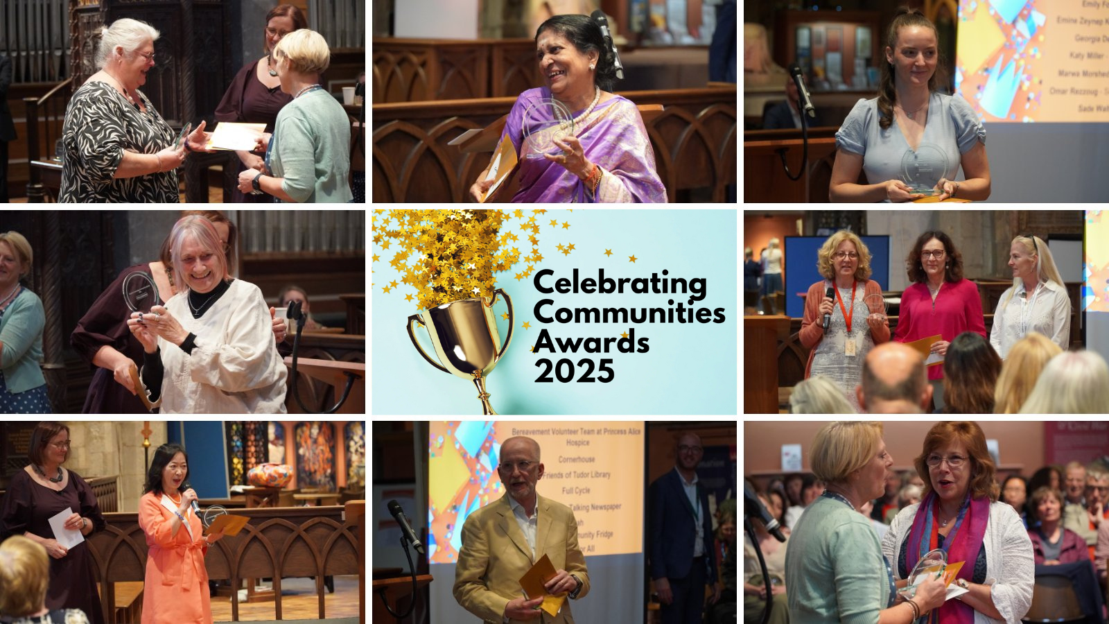 Collage of the award winners from the 2024 Celebrating Communities Awards