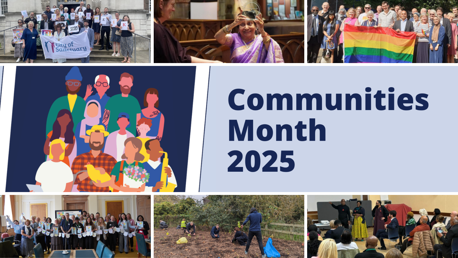 A collage of many of Kingston's communities, and the tex Communities Month 2025