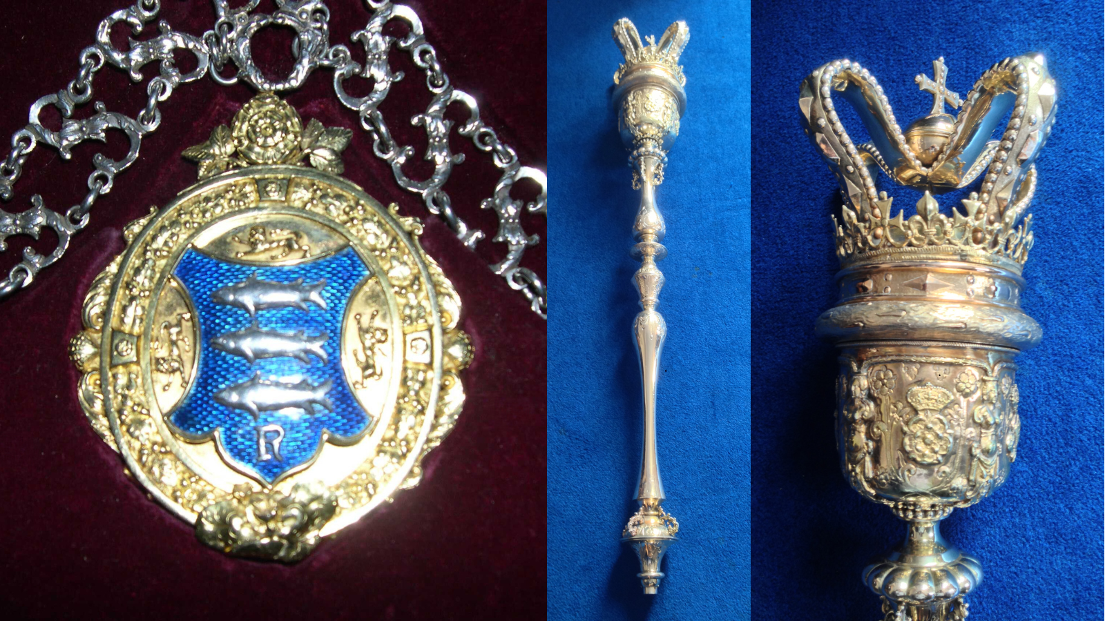 Image detailing the mayor's chain and mace