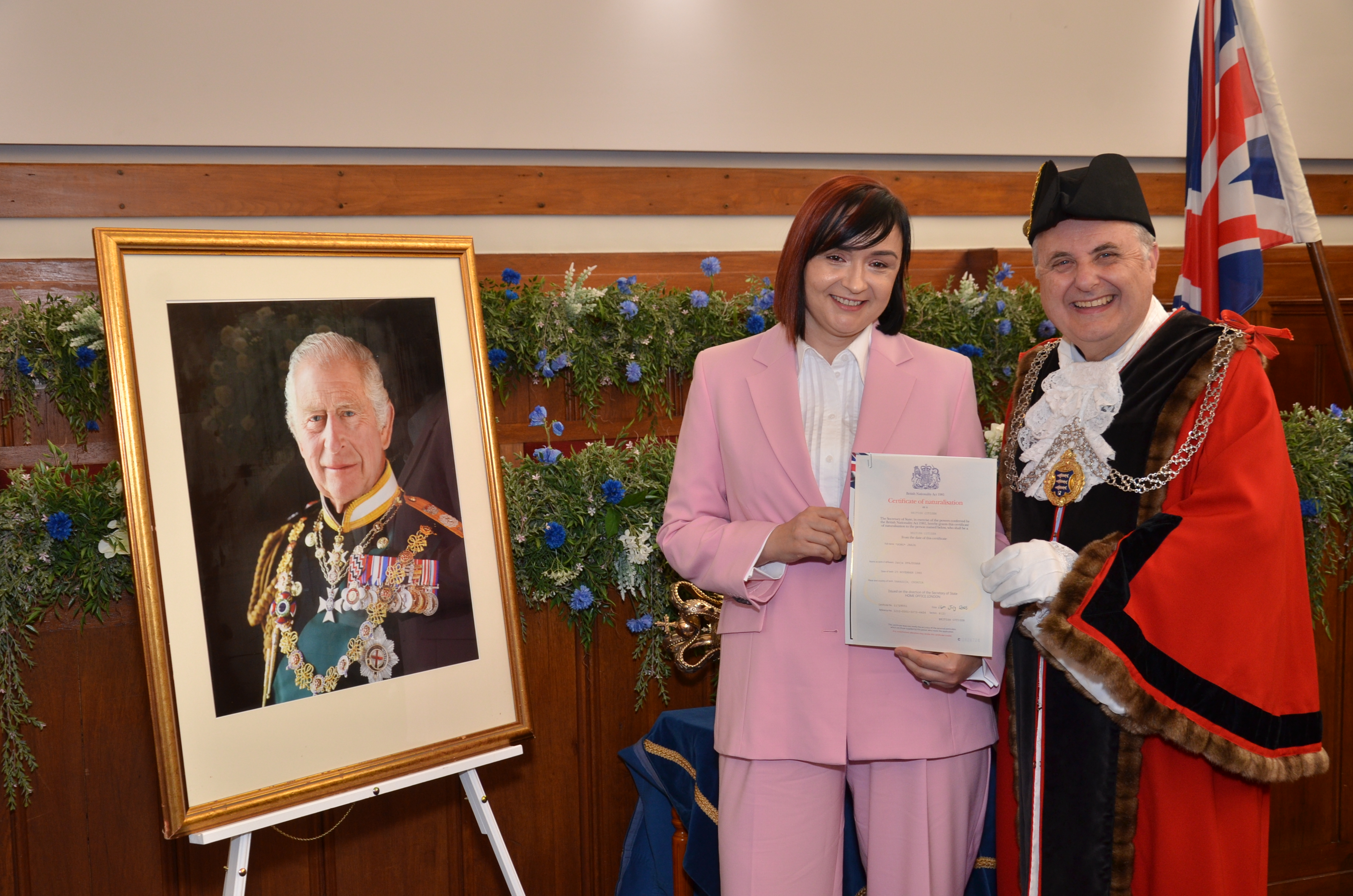 Mayor at a citizenship ceremony