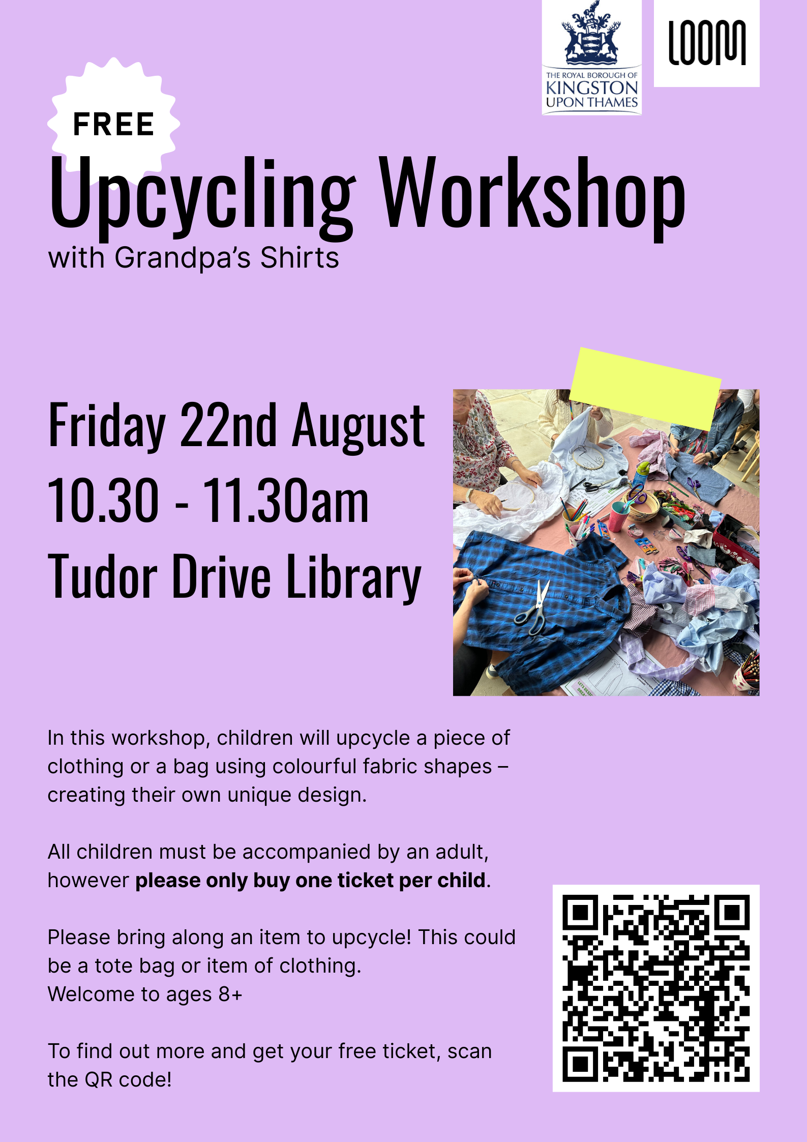 Upcycling workshop poster