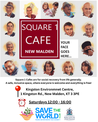 Square 1 cafe poster