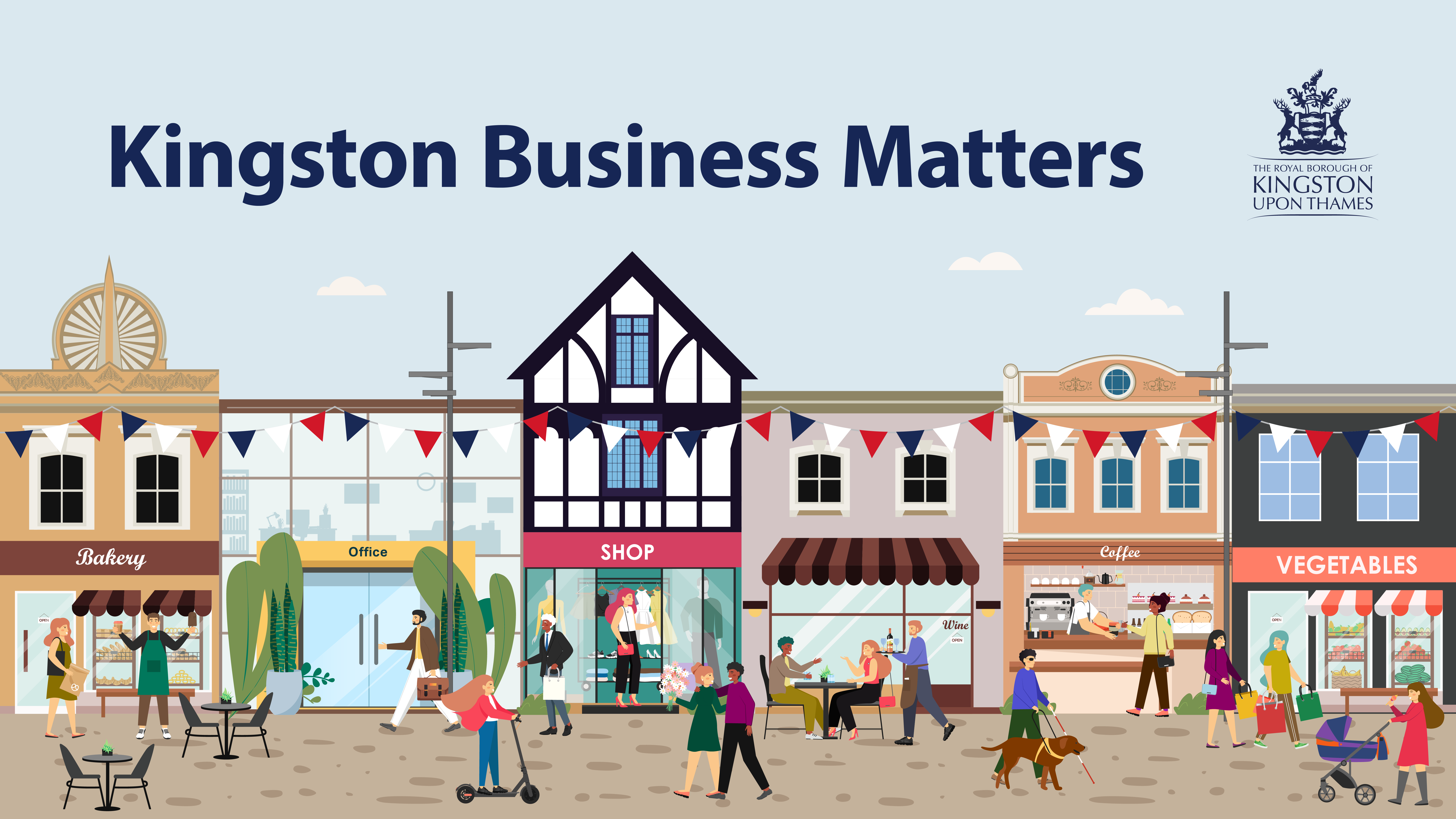 Kingston Business Matters Cartoon of Kingston Town Centre