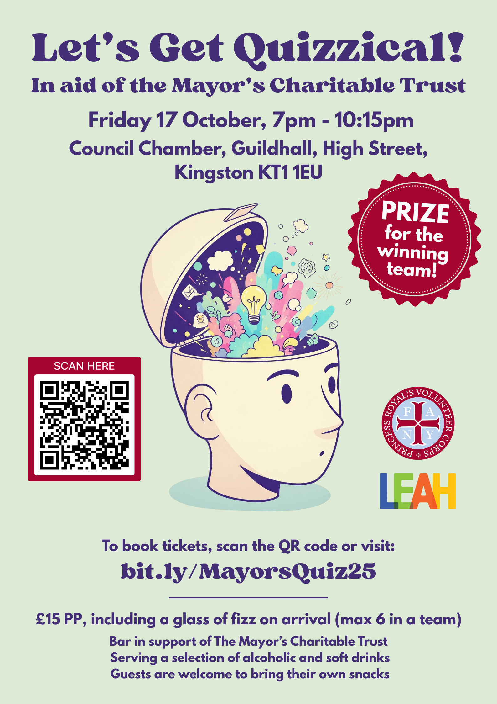 Poster detailing the Mayor's Quiz 2025