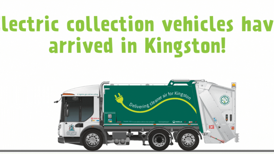 Kingston becomes one of first councils in UK to switch to all-electric waste collection fleet